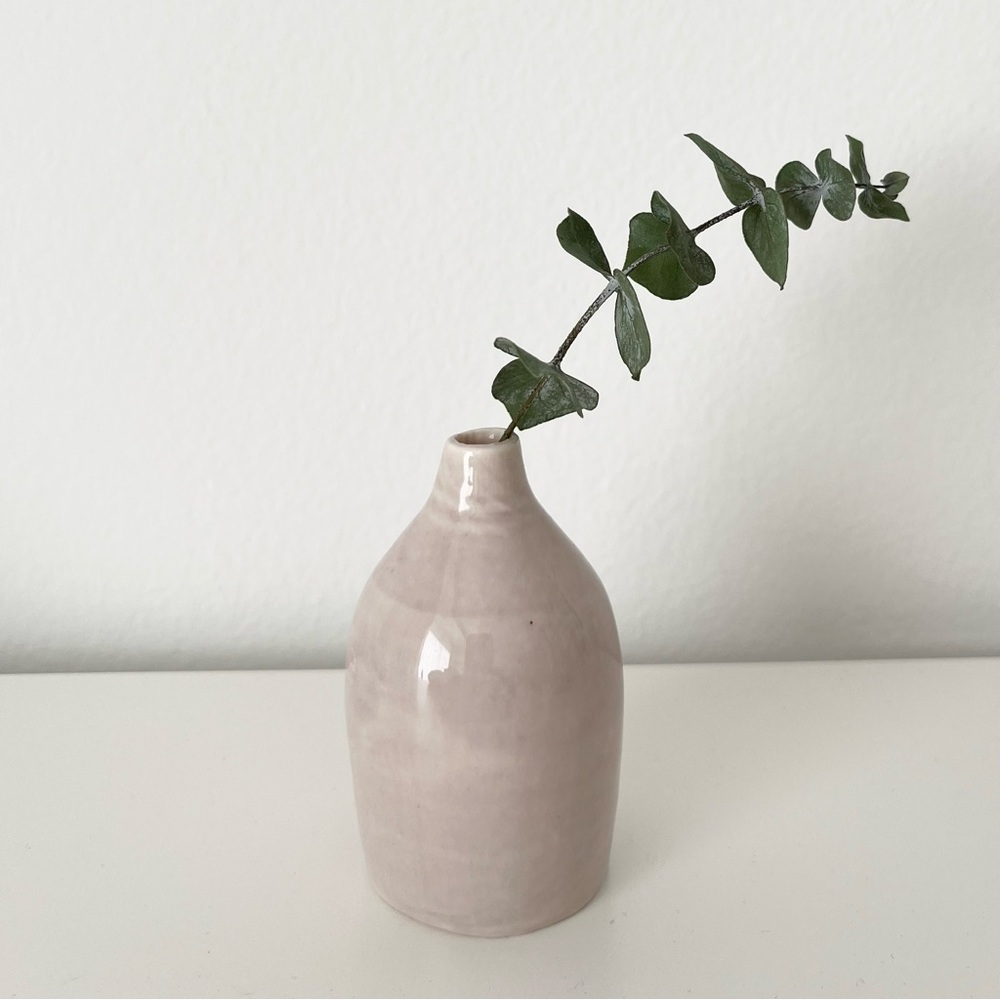 Handmade Mini Ceramic Pottery Flower Bud Vase from ABC Carpet & Home 3 inches